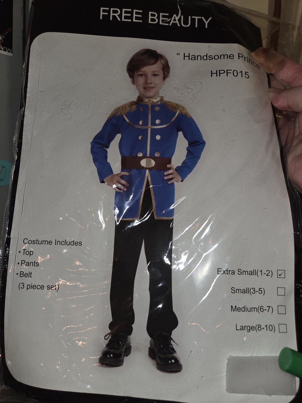 Handsome Prince Kids Costume - Blue and Gold
